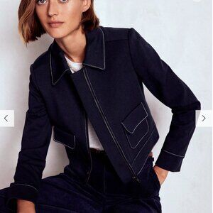 Boden Zip Patch Pocket Jacket NWT sz US 2